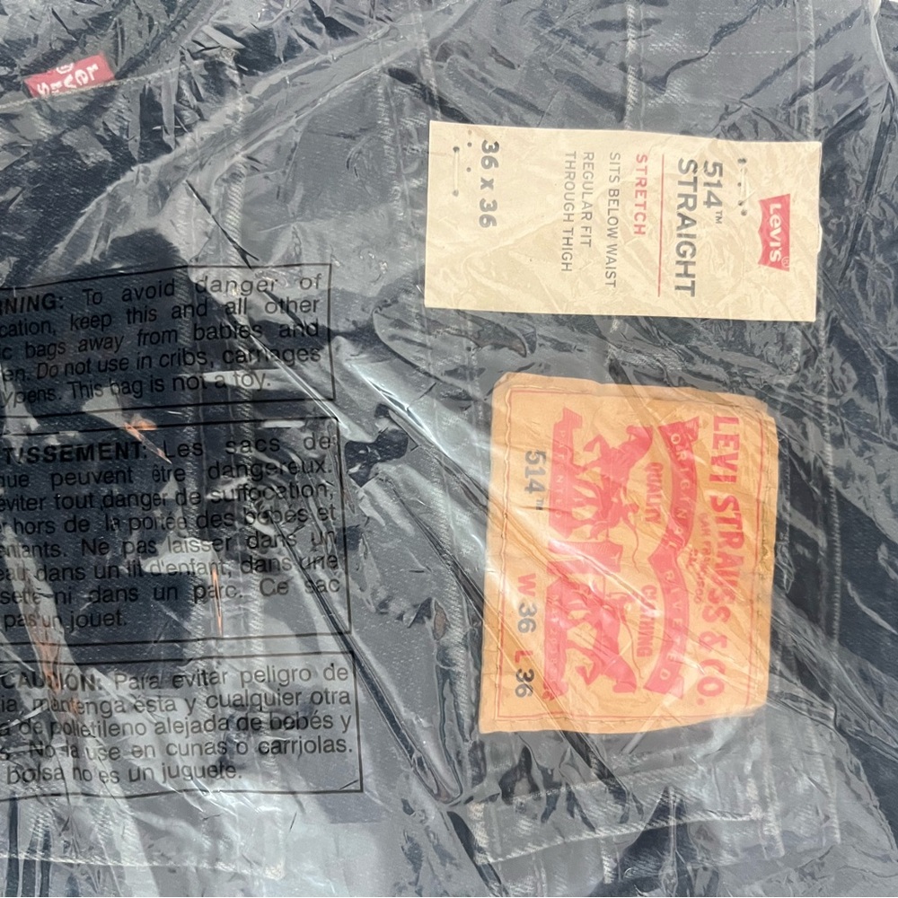 Levi's Dark Blue Denim Jeans 514 Straight